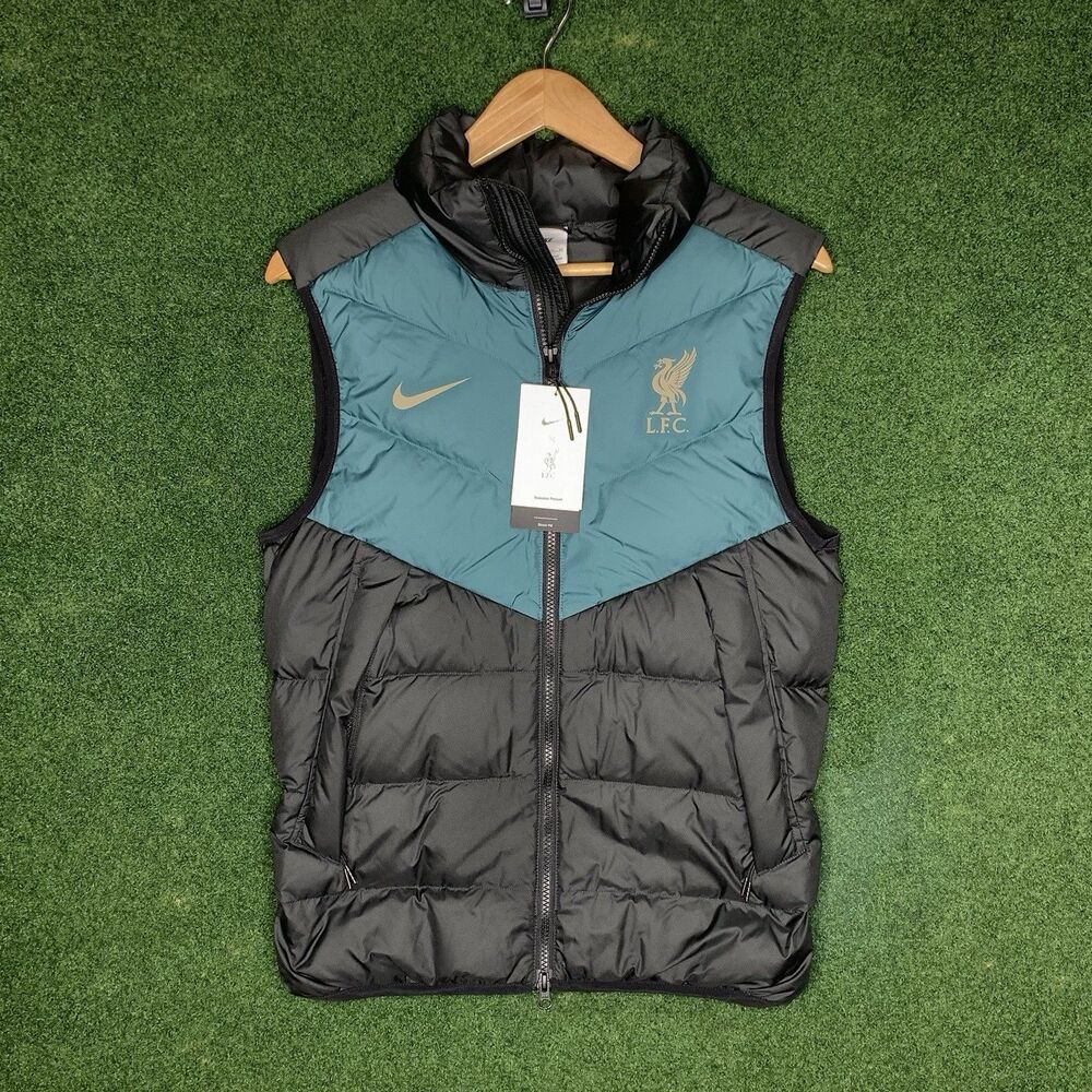 Sz XS Nike Liverpool FC 2021/22 Down Fill Puffer Vest DA9774-011 Men's